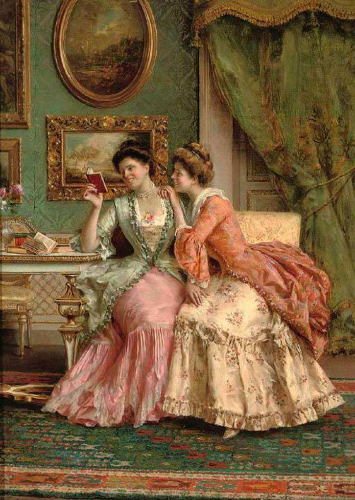 Alfred Stevens (Belgian, 1823-1906) ~ Girl Looking in the Mirror