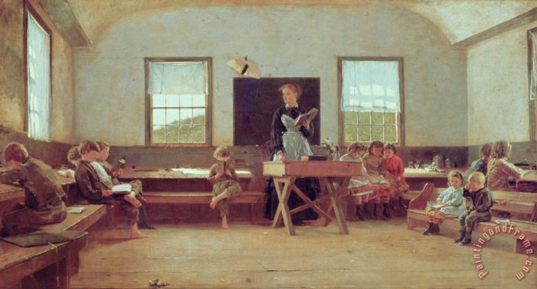 the-country-school-painting-winslow-homer